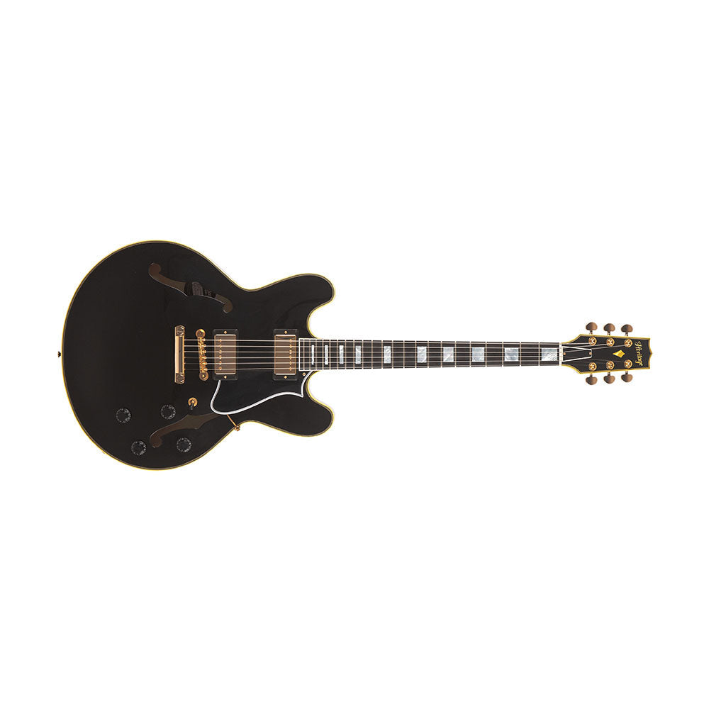Heritage Custom Core H-555 Semi-Hollow - Ebony - product image 1