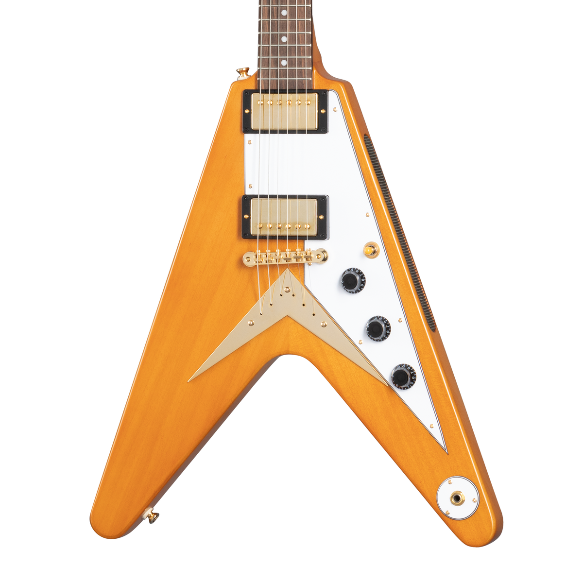Epiphone IGC 1958 Korina Flying V, Aged Natural — additional view