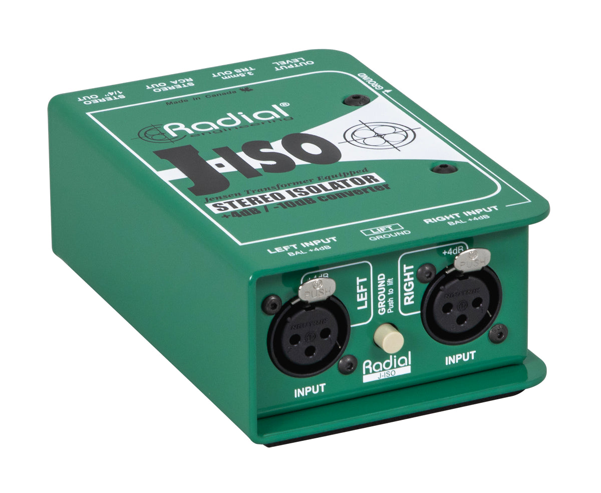 Radial J-Iso - Stereo +4dB to -10dB converter - product view 2
