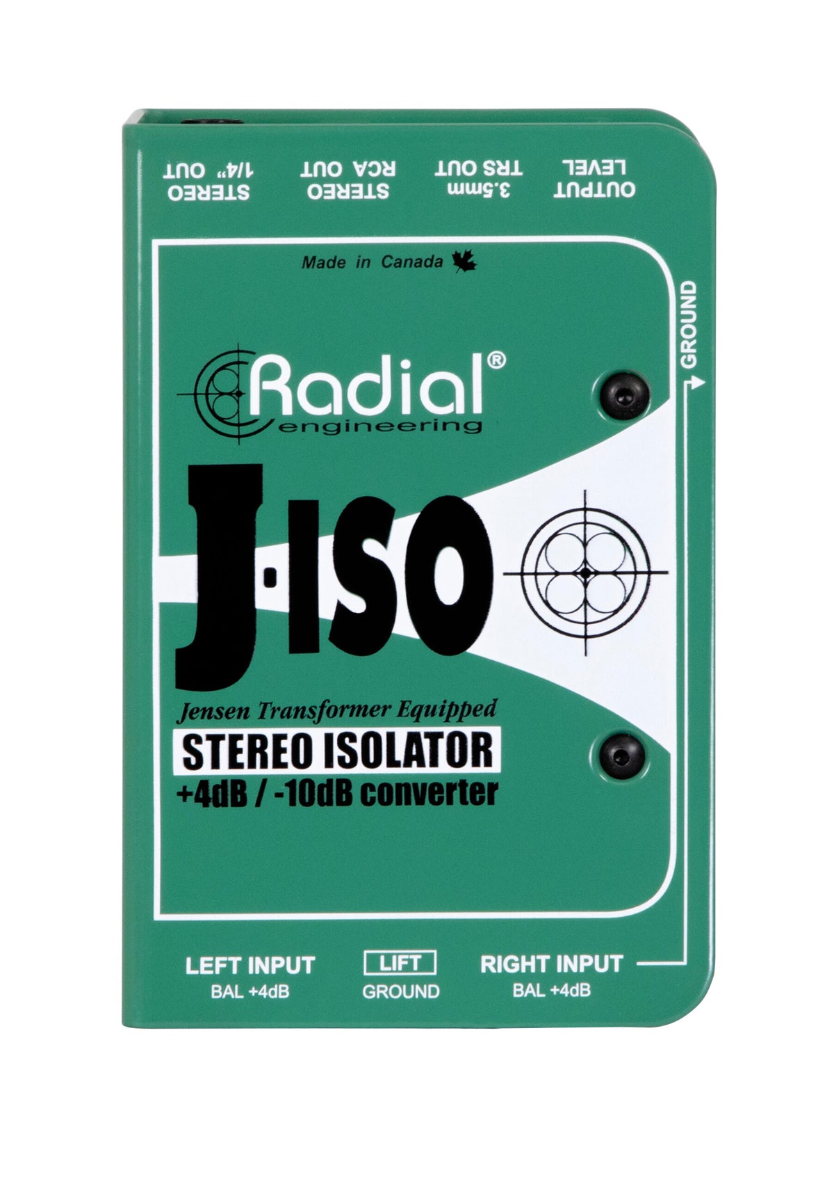 Radial J-Iso - Stereo +4dB to -10dB converter - product view 1