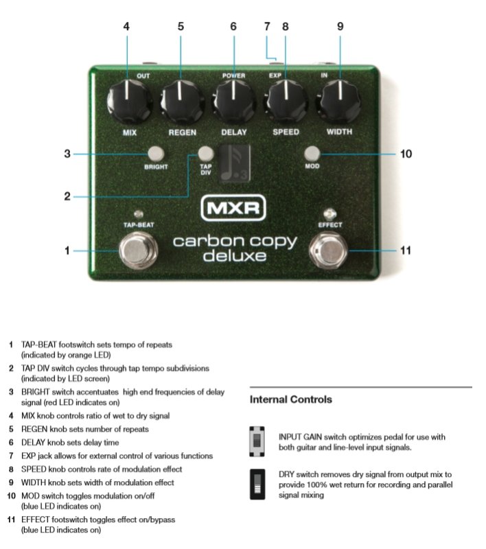 Dunlop - MXR Carbon Copy Deluxe Analog Delay Pedal