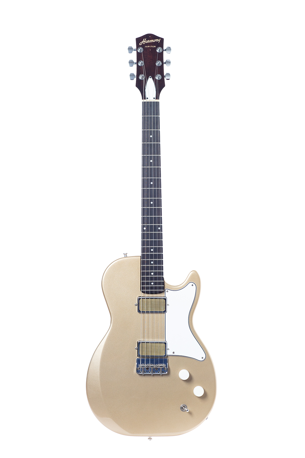 Harmony Jupiter Electric Guitar with Case - Champagne - front view