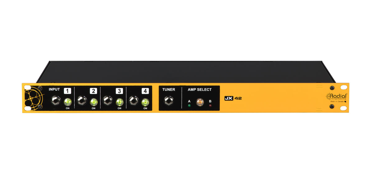 Radial JX42 V2 - 4 Input, 2 Output Guitar and Amp Switcher - product view 3