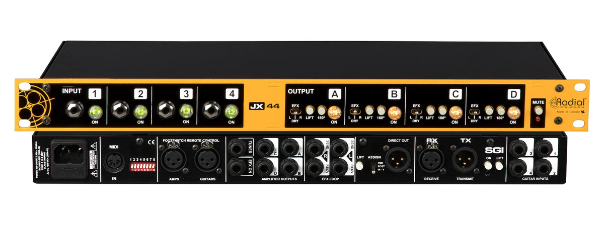 Radial JX44 V2 - Concert Touring Guitar & Amp Signal Manager - product view 3