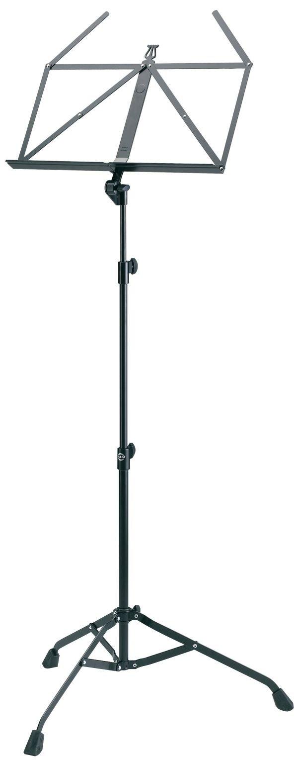 K&M 107-BLACK — Extra Stable Music Stand - H:675-1475mm - Black — product view
