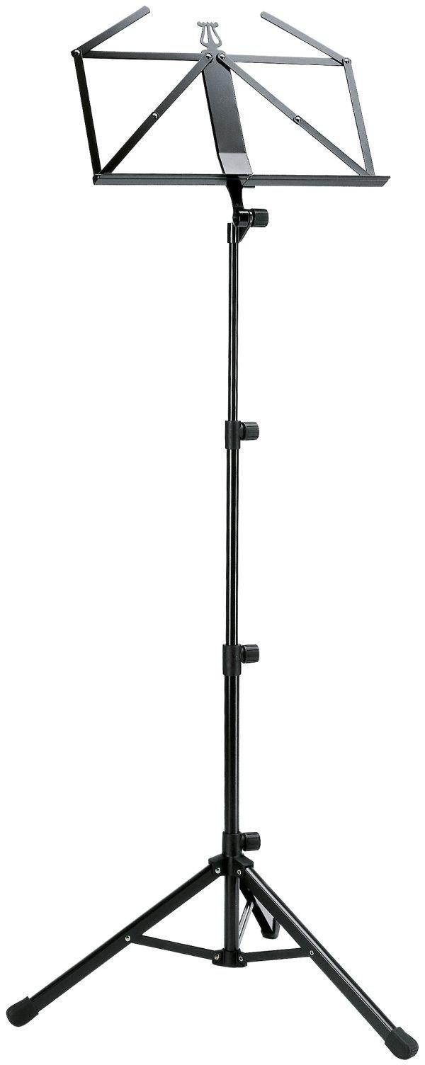 K&M 10810-BLACK — Folding Sturdy Music Stand - H:720-1520mm - Black — product view