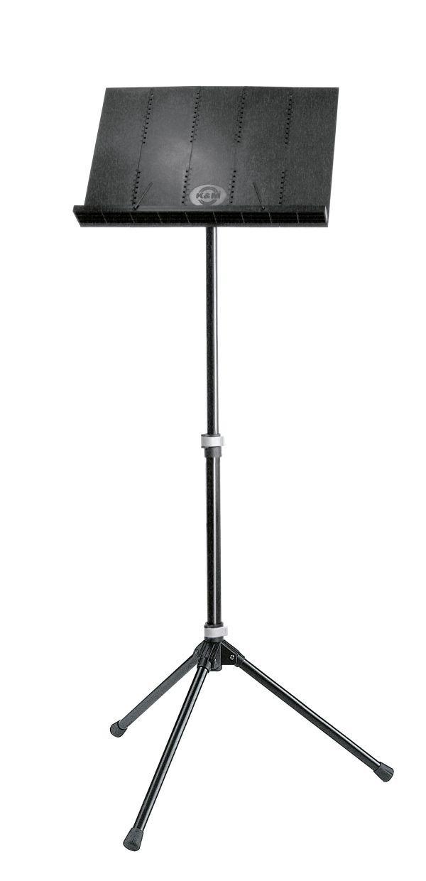 K&M 12120-BLACK — Lightweight Orchestra Stand w/Folding Desk - H:545-1200mm — product view