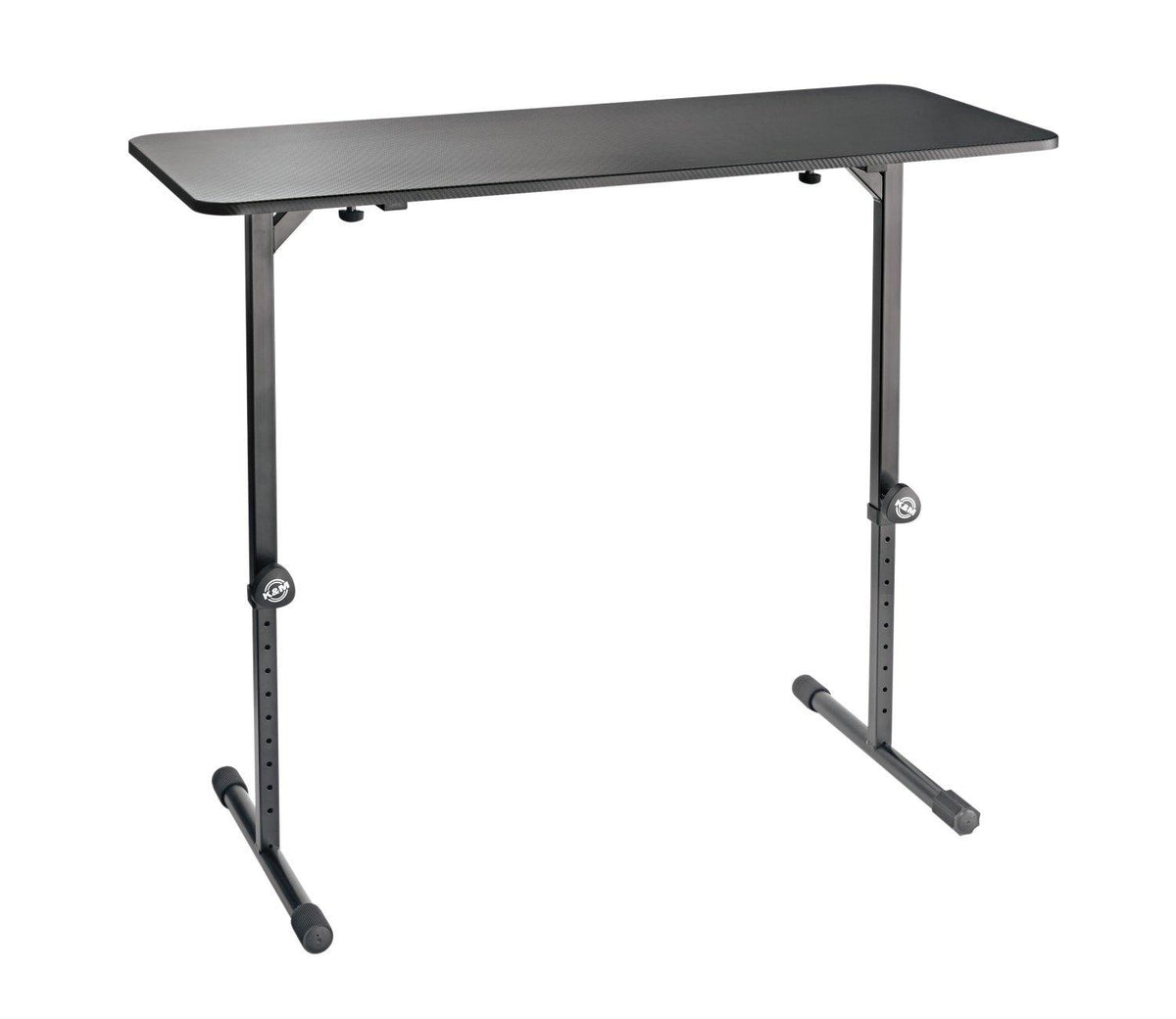 K&M 12160-BLACK — Professional DJ Table for Stationary & Mobile Use — product view