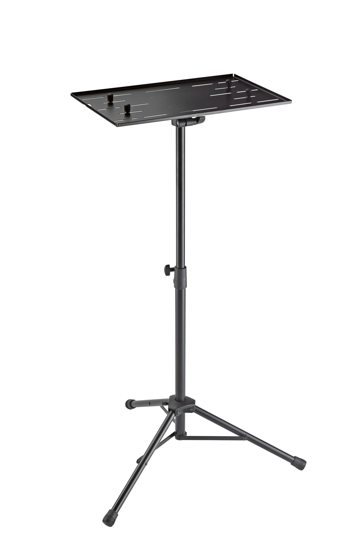 K&M 12185-BLACK — Laptop Tripod w/Clamping Bolts - H:700-1250mm - 10kg Rated — product view