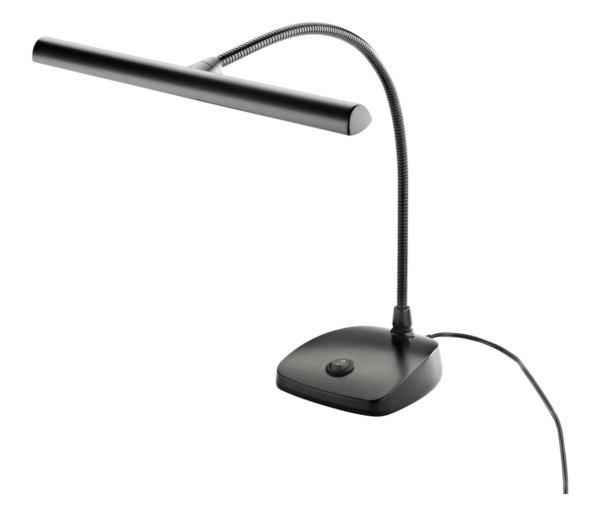 K&M 12297-BLACK — 12-LED Gooseneck Piano Lamp with Weighted Base - Black — product view