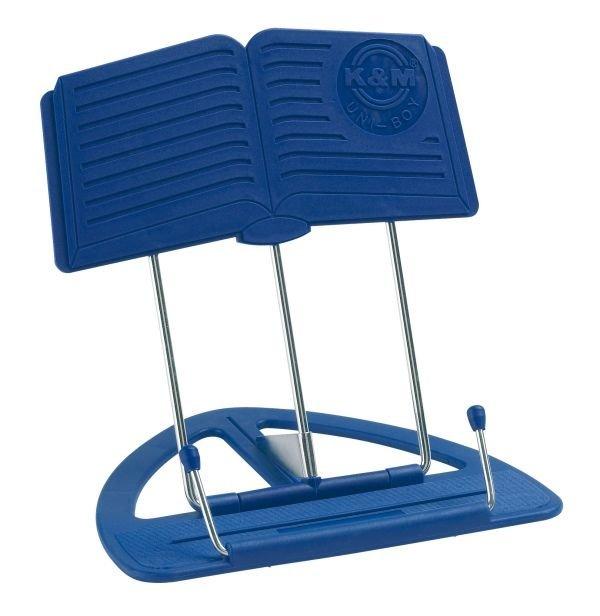 K&M 12450-12-BLUE — 12 x Uniboy Classic Tabletop Music Sheet Holder - Blue — product view