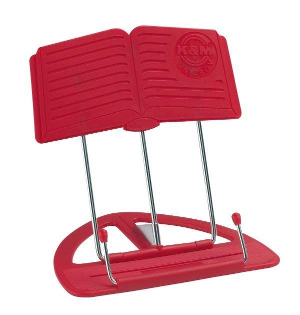 K&M 12450-12-RED — 12 x Uniboy Classic Tabletop Music Sheet Holder - Red — product view