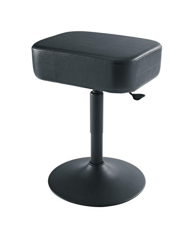 K&M 14093-BLACK — Pneumatic Piano Stool w/Rectangular Leatherette Seat — product view