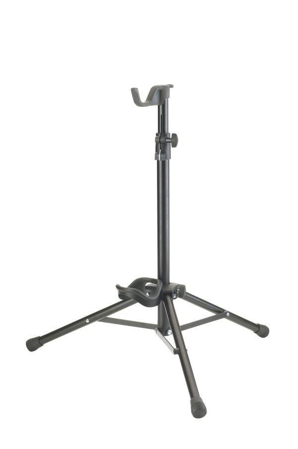 K&M 149/2-BLACK — Folding Baritone/Tenor Horn Stand - H:620-1050mm - Black — product view