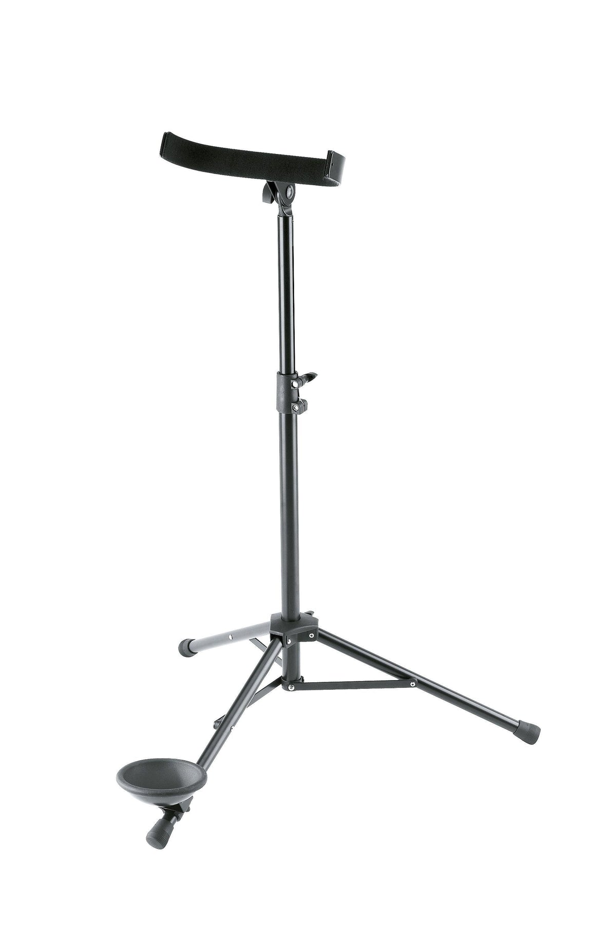 K&M 15045-BLACK — Folding Contrabassoon Tripod - H:700-1200mm - Black — product view