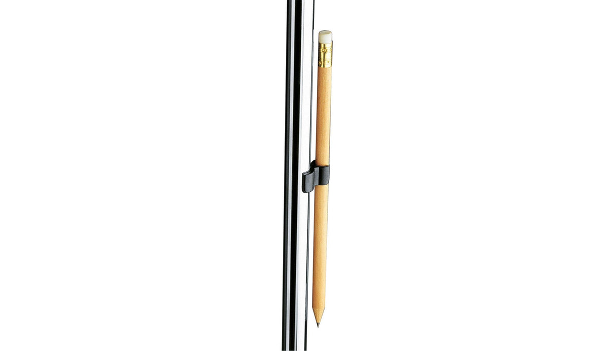 K&M 16096-BLACK — Clip-On Pencil Holder for 24-26mm Tubes - Black — product view