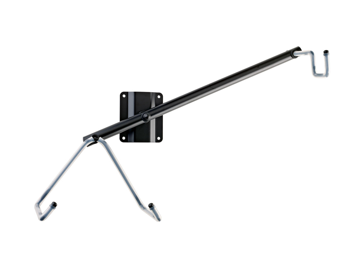 K&M 16296-BLACK — Wall Mount with Adjustable Arm for Acoustic Guitars - Black — product view