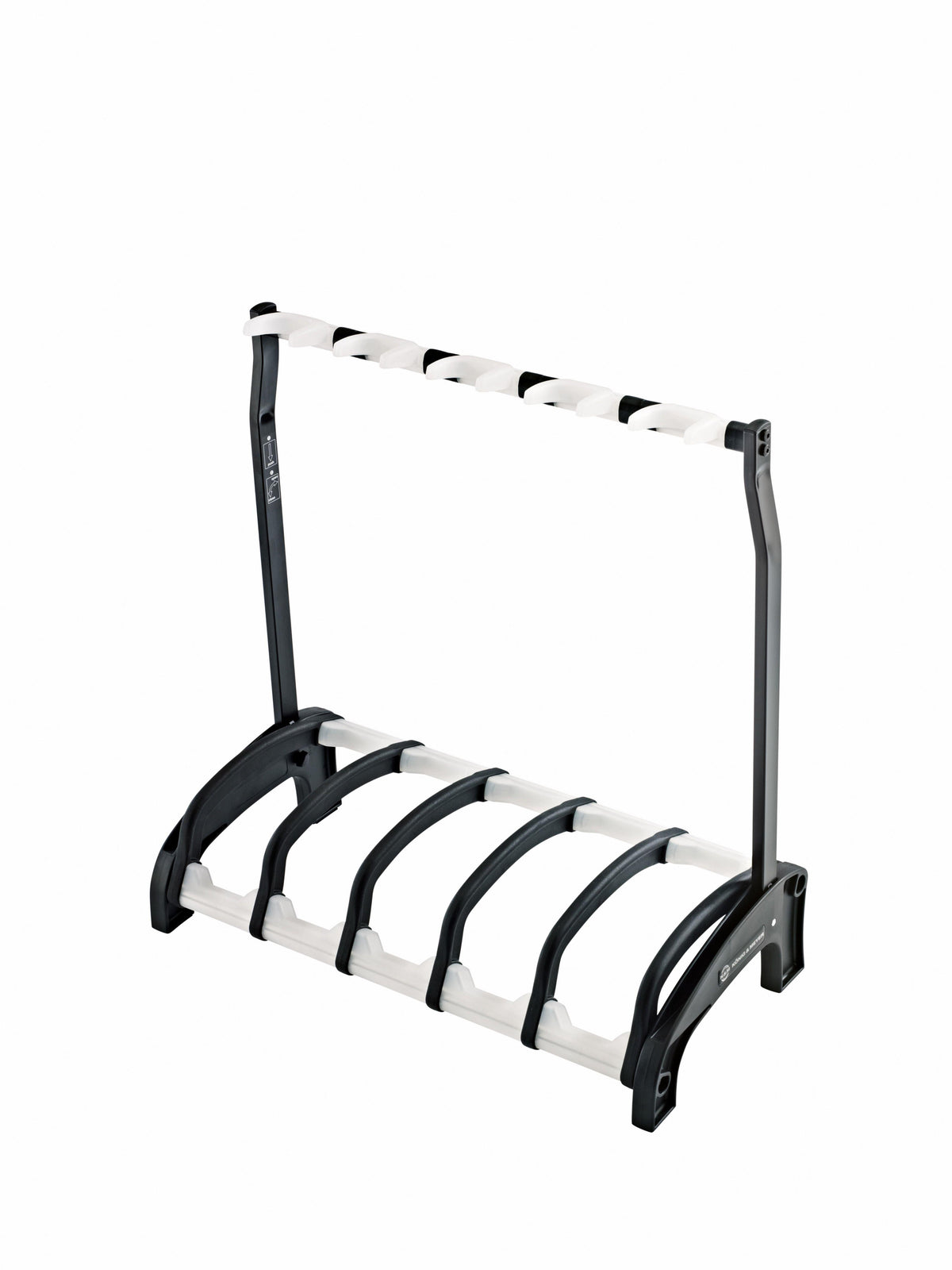 K&M 17525-BLACK-TRANSL — Guardian 5-Guitar Stand for Electric/Bass - Black/Transluc — product view