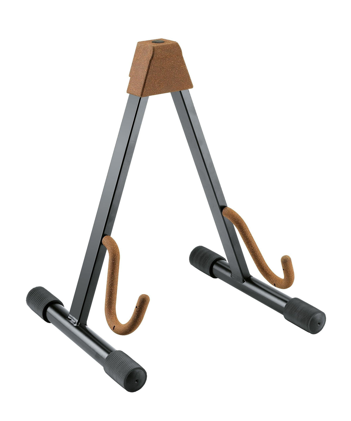 K&M 17540-CORK — Folding Electric Guitar Stand with Adjustable Width - Cork — product view
