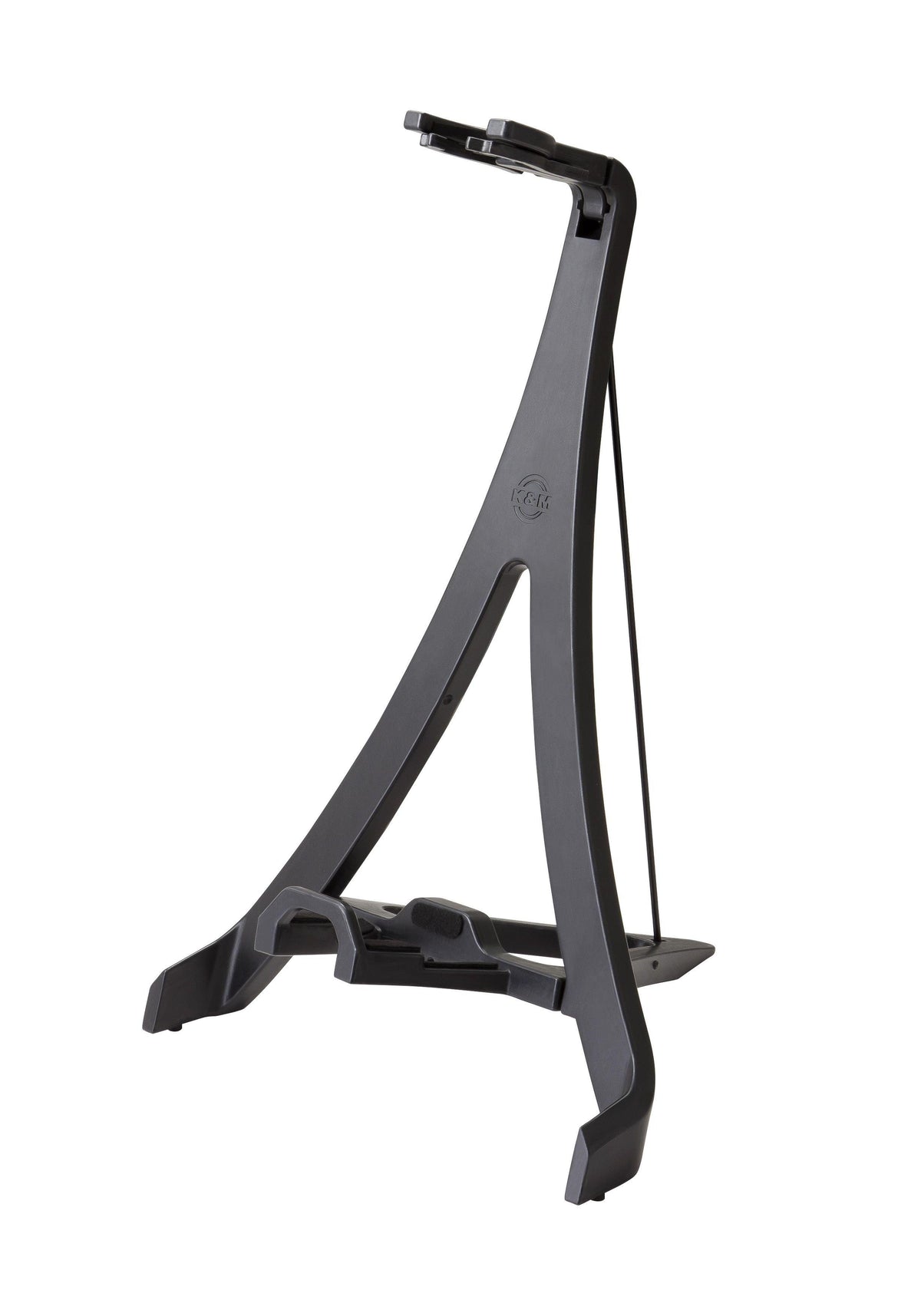 K&M 17650-BLACK — Carlos A-Guitar Stand with Neck Lock & Fold-Flat Design — product view