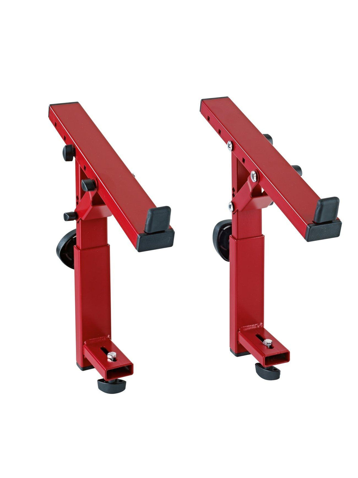 K&M 18822-RED — Third Tier Stacker for Omega Stands - H:200-275mm - Red — product view