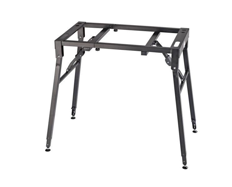 K&M 18950-BLACK — Table-Style Keyboard Stand - H:600-1000mm - 80kg Rated — product view