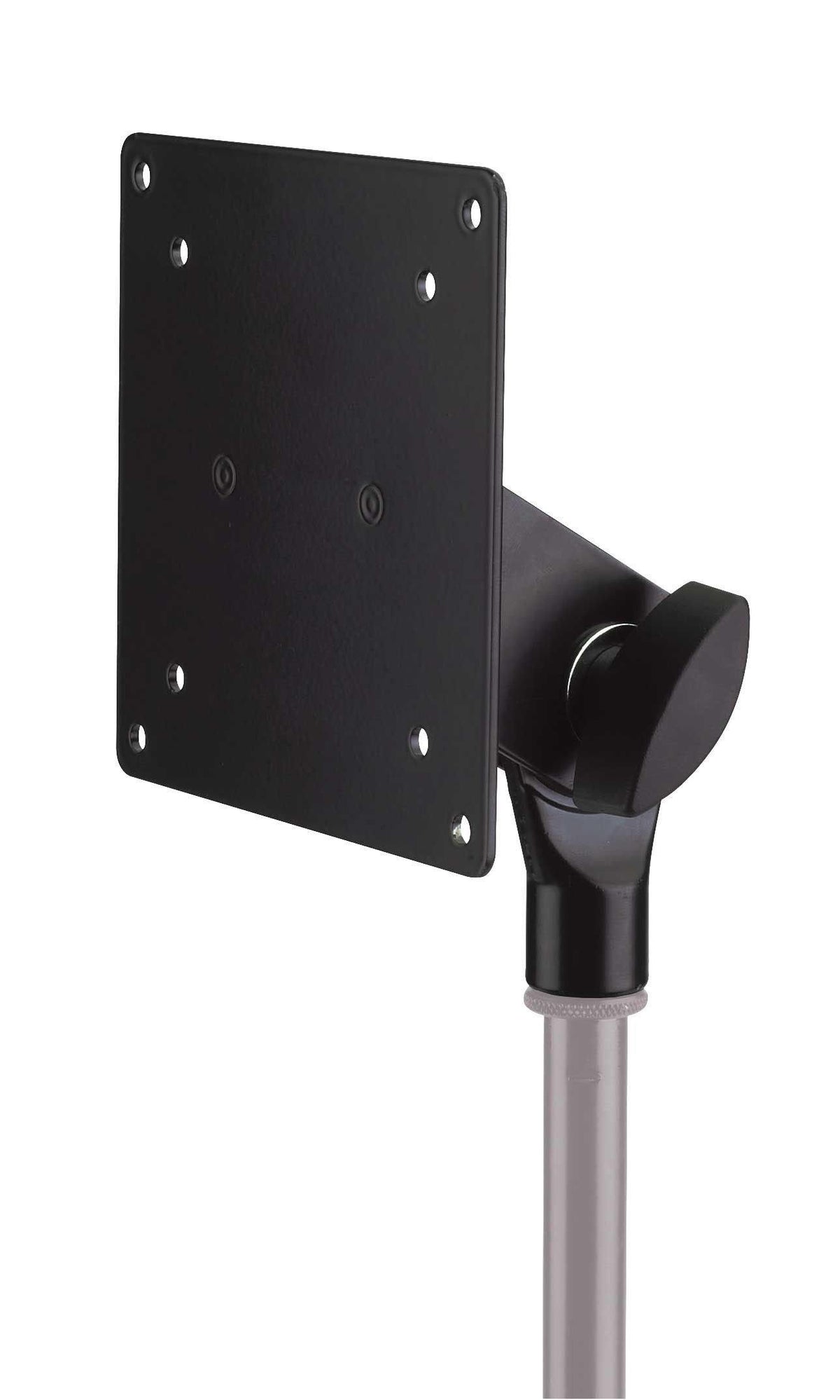 K&M 19685-BLACK — VESA to Mic Stand Adapter with Prismatic V-Block Connector — product view