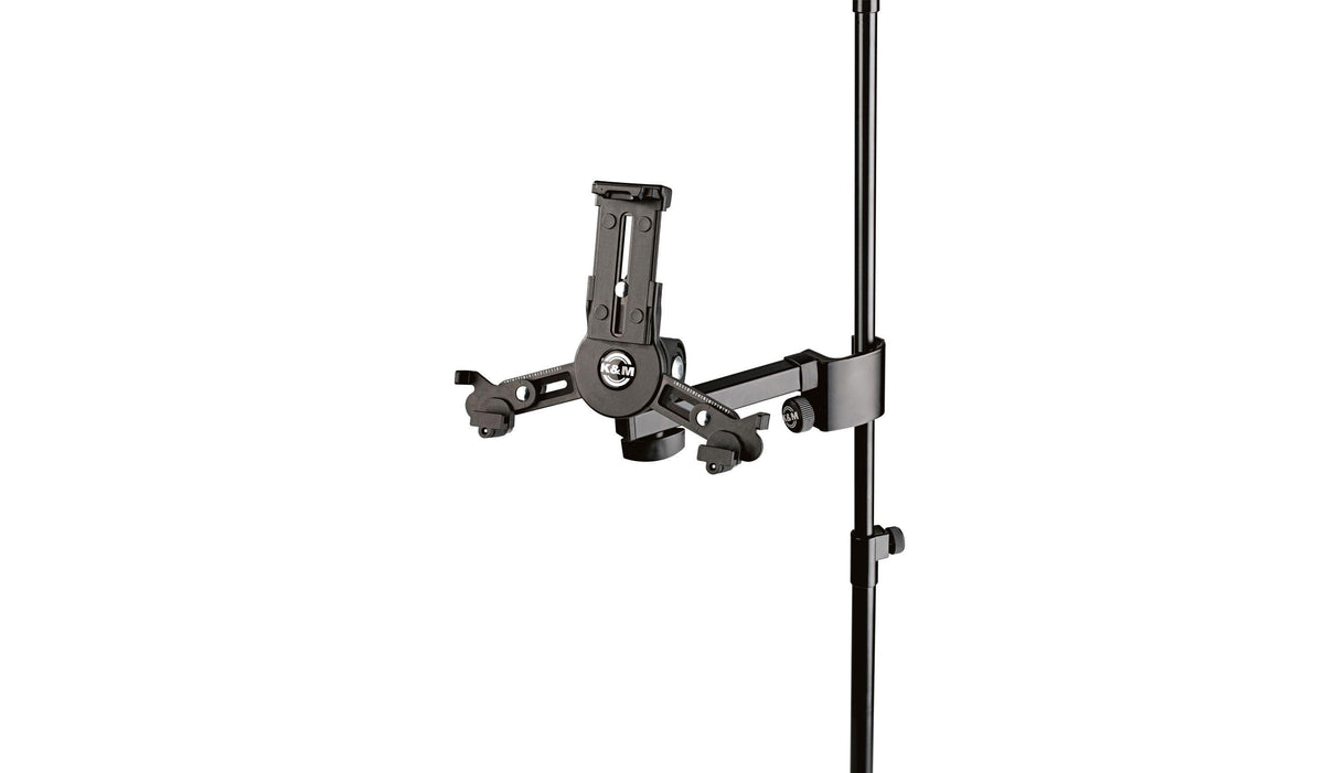 K&M 19796-BLACK — Universal Tablet Holder with Clamp - H:102-189mm — product view