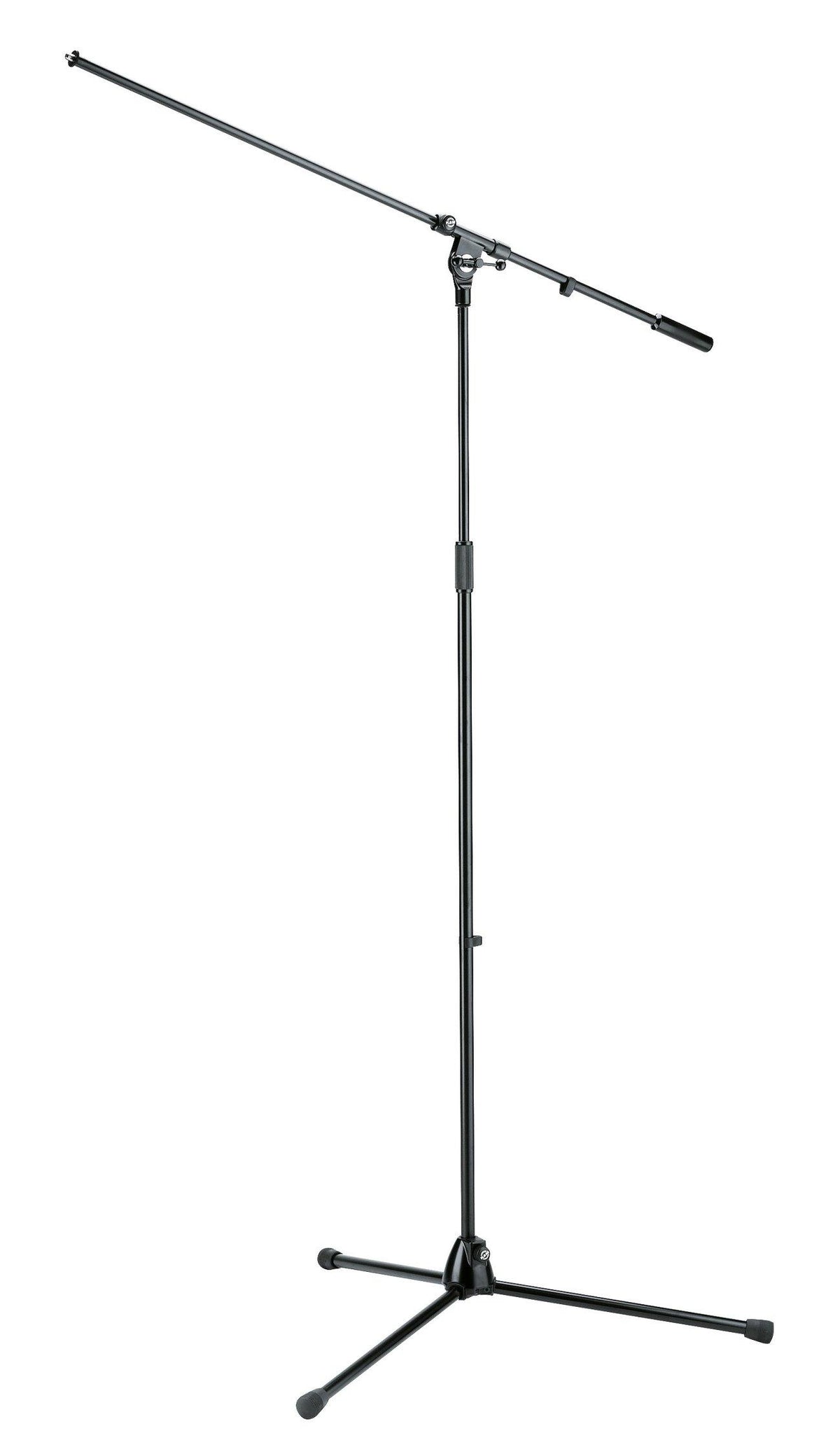 K&M 21021-BLACK — Folding Overhead Mic Tripod with Boom - H:1120-2010mm — product view