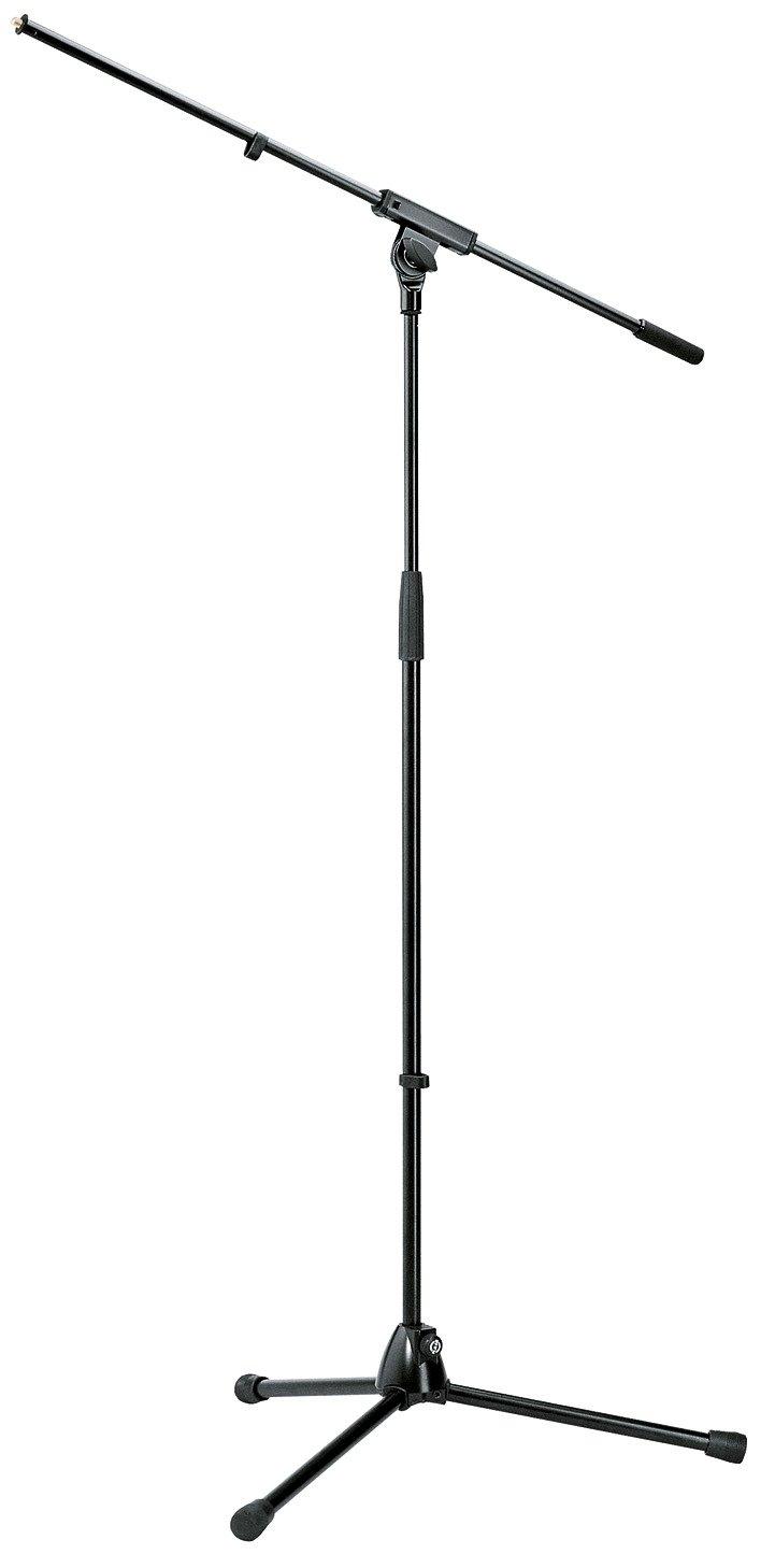 K&M 210/6-BLACK — Folding Microphone Tripod with Boom 5/8 Thread - H:925-1630m — product view