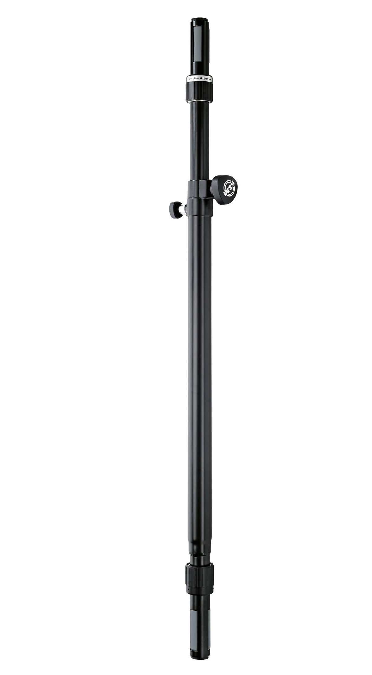 K&M 21366-BLACK — Distance Rod with Ring Lock - H:1005-1485mm - Black — product view