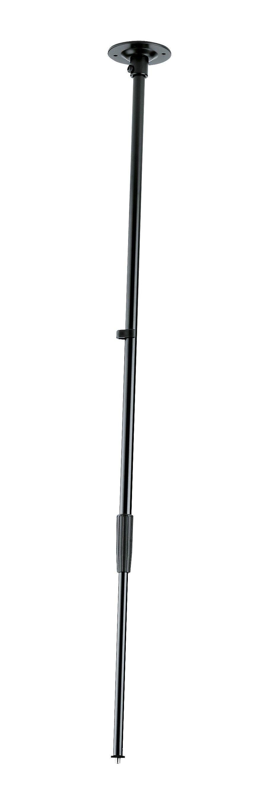 K&M 22160-BLACK — Microphone Ceiling Mount - H:860-1560mm - Black — product view