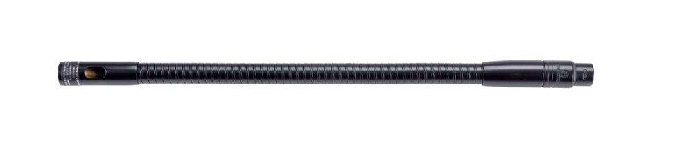 K&M 23045-BLACK — 350 x 15mm Gooseneck with Lateral Cable Entry - 3/8 — product view