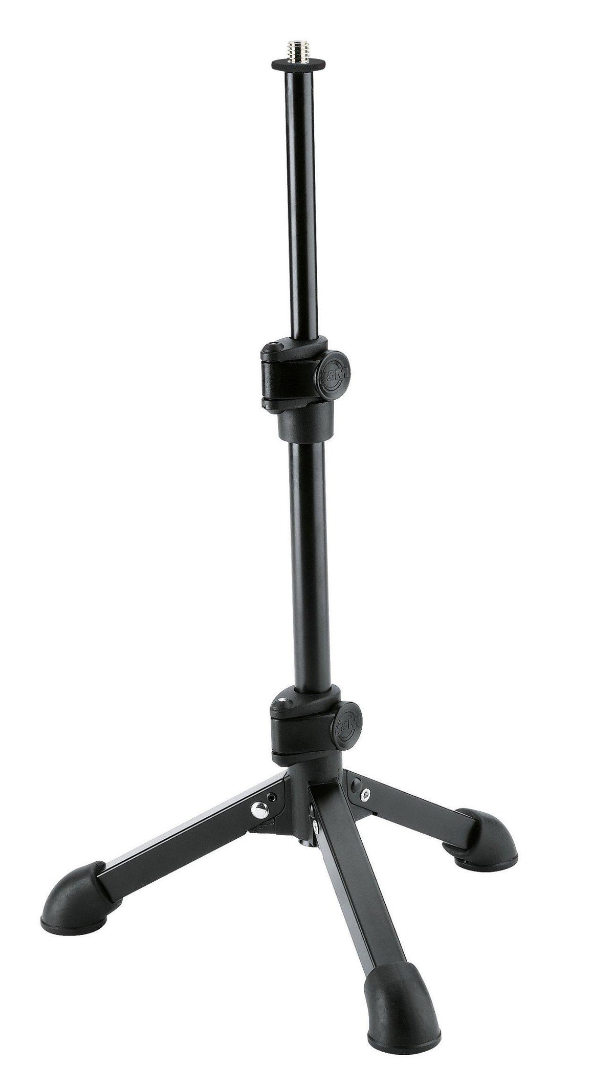 K&M 23150-BLACK — Tabletop Microphone Tripod - 5/8 Thread - H:230-430mm — product view