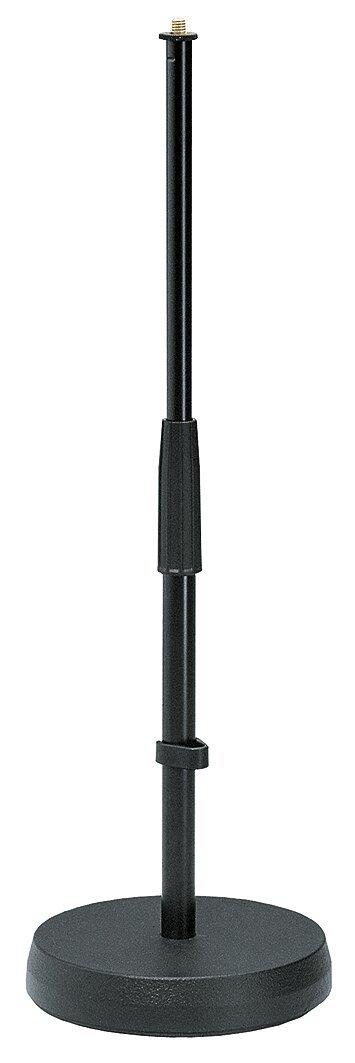 K&M 233-3/8-BLACK — Table/Floor Microphone Stand with Cast Base - 3/8 Thread — product view