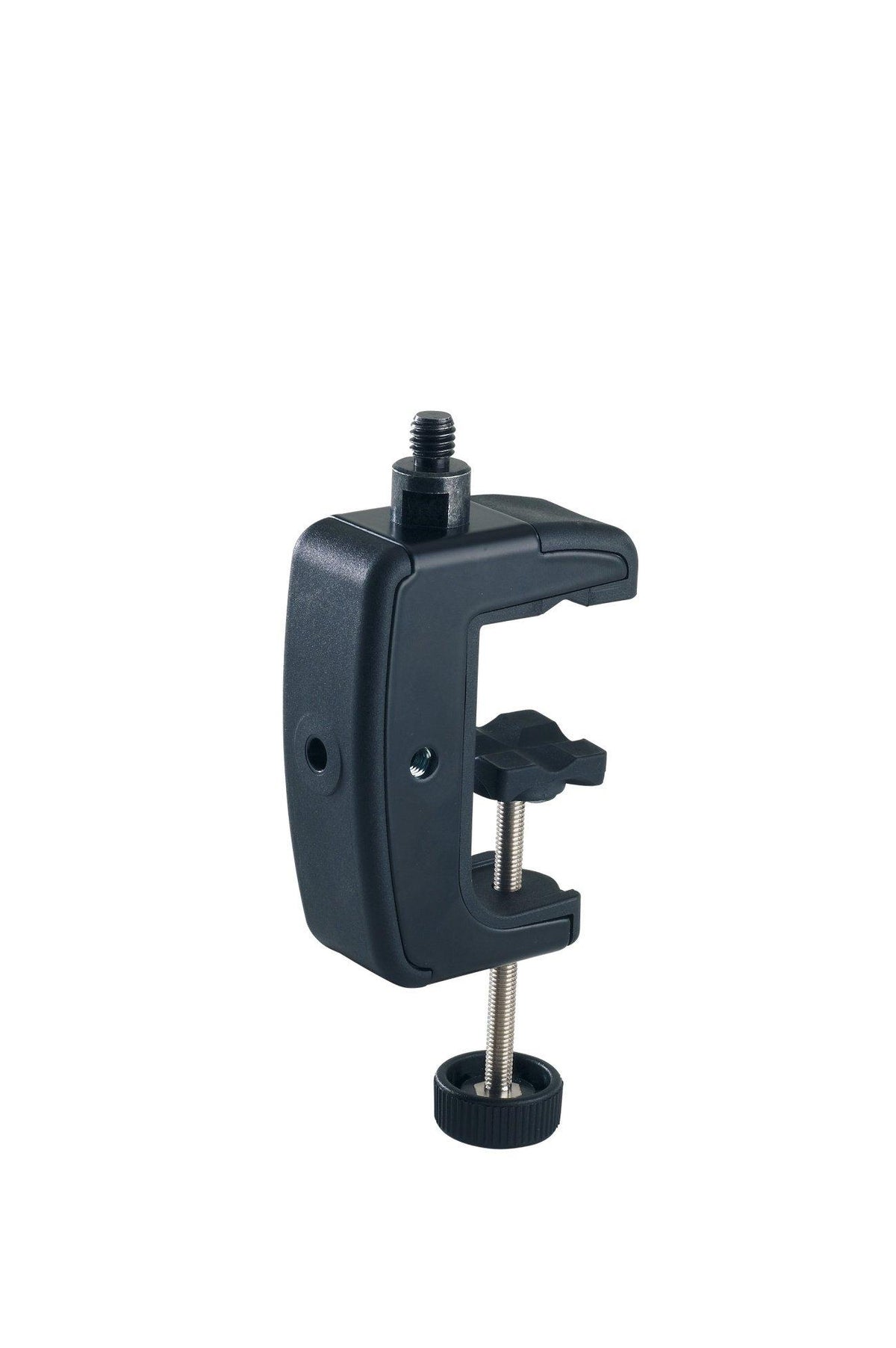 K&M 23720-5/8-BLACK — Adjustable Table Mic Clamp (48mm) - 5/8 Thread - Black — product view