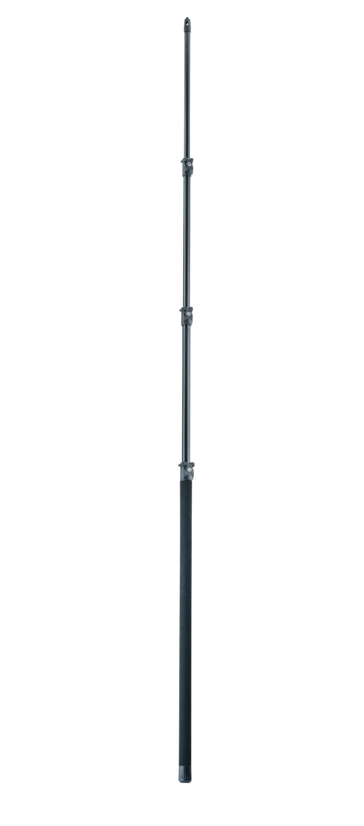 K&M 23783-BLACK — Carbon XL Microphone Fishpole with Carry Bag - H1130-3780mm — product view