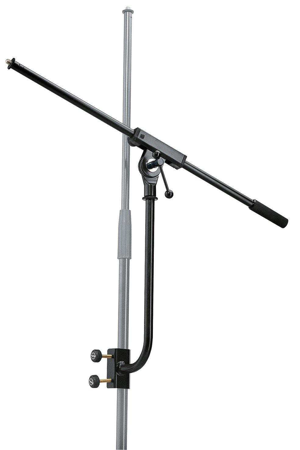 K&M 240/1-BLACK — Microphone Arm & Boom with Prismatic Clamp - Black — product view