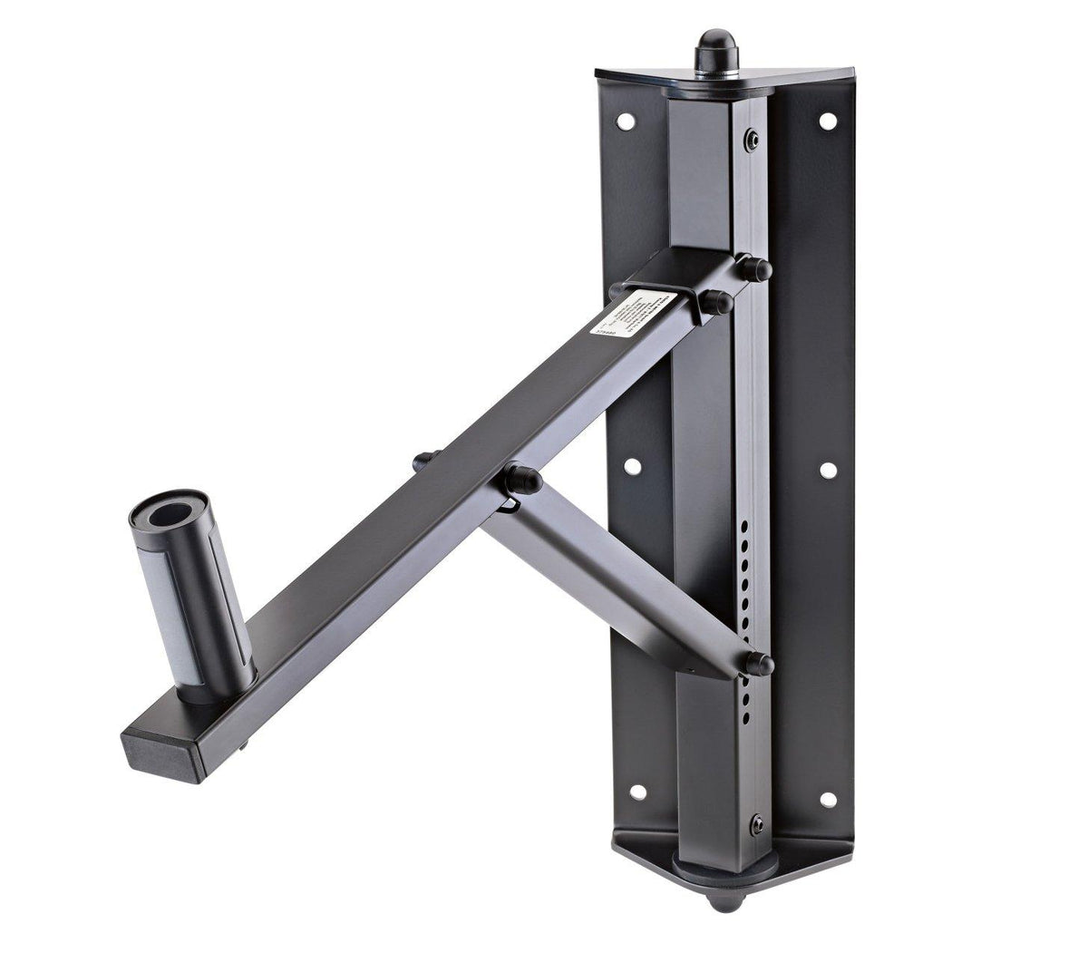 K&M 24120-BLACK — Speaker Wall Mount w/20° Tilt & 11 Adjustments - 50kg Rated — product view