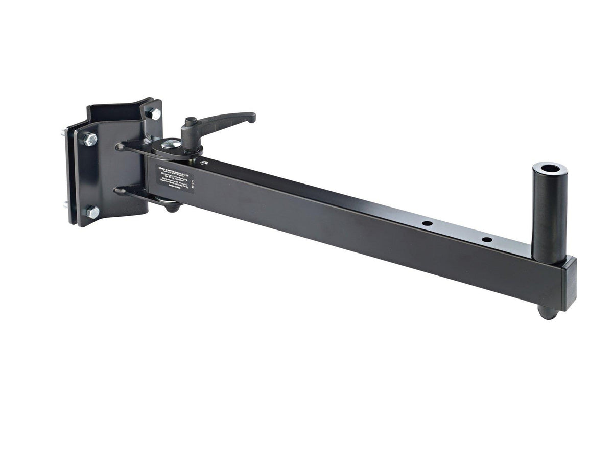 K&M 24150-BLACK — Speaker Wall Mount with 240° Swivel - 50kg Rated — product view