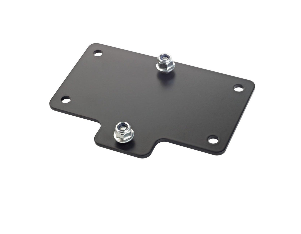 K&M 24357-BLACK — Adapter Panel 4 - Horizontal 128 x 90mm -Black — product view
