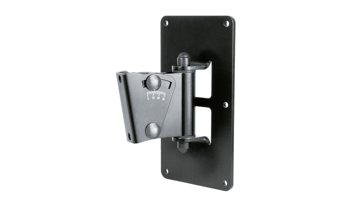 K&M 24481-BLACK — Speaker Wall Mount - Swivel & Tilt - 25kg Rated — product view