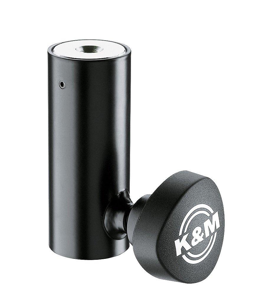 K&M 24528-BLACK — Speaker Stand Reducer Flange - 35mm Sleeve to Female M10 — product view