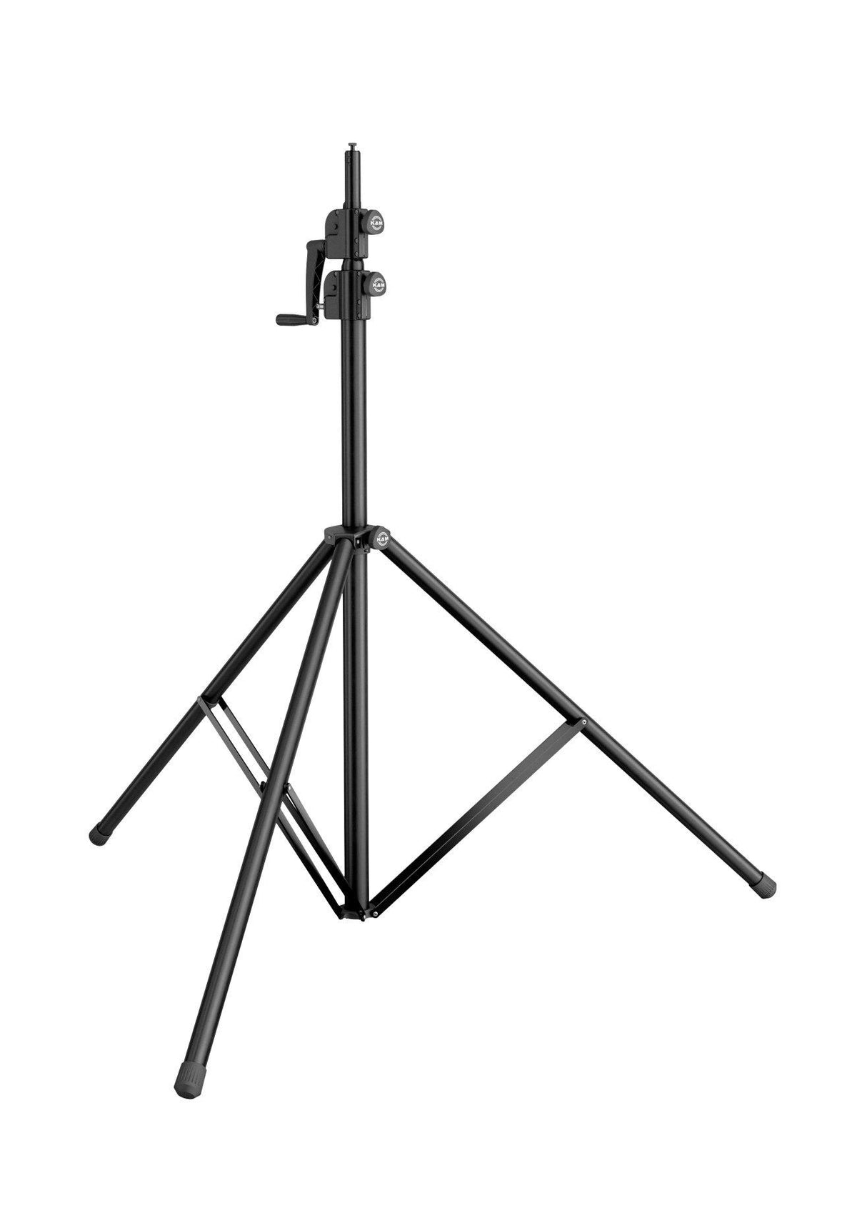 K&M 24740-BLACK — Aluminum Speaker Tripod with Crank - H:1715-4000mm — product view
