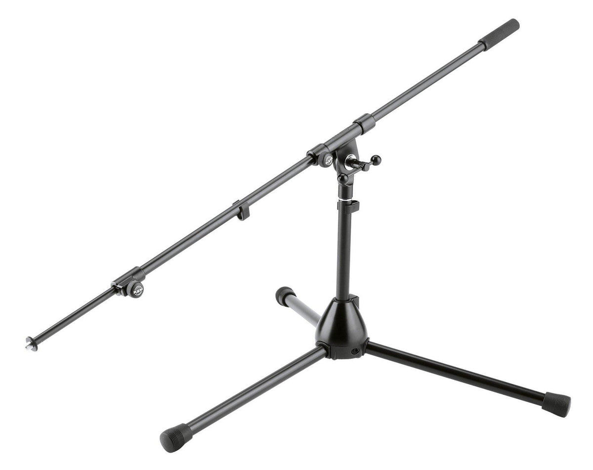 K&M 255-BLACK — Low-Level Microphone Tripod with Boom Arm - H:290 mm — product view