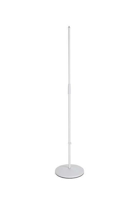 K&M 260/1-WHITE — Microphone Stand w/Round Base - H:870-1565mm - White — product view