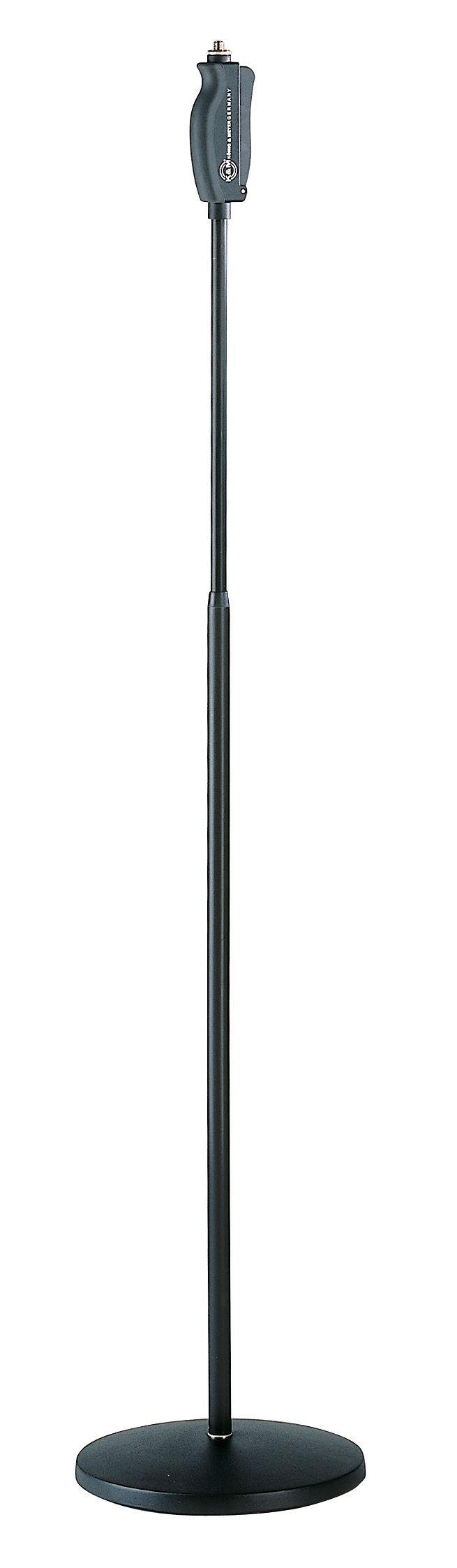 K&M 26085-BLACK — Soft-Touch Microphone Stand w/Round Base - H:1060-1790mm — product view