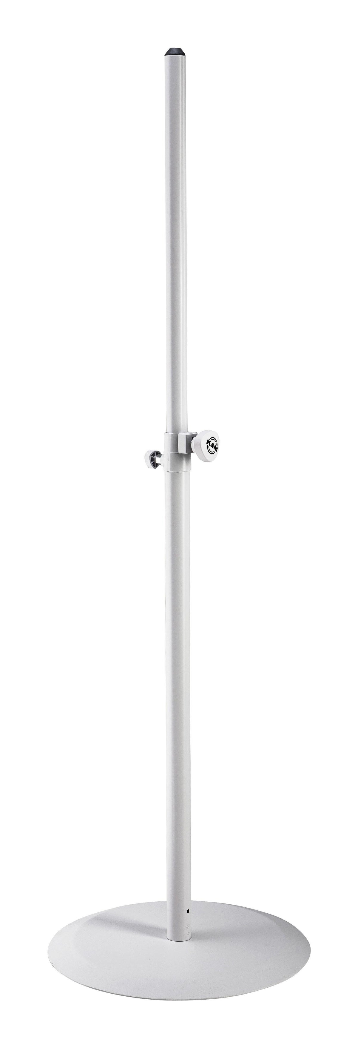 K&M 26735-WHITE — Speaker Stand with Round Base - H:1110-1810mm - 30kg Rated — product view