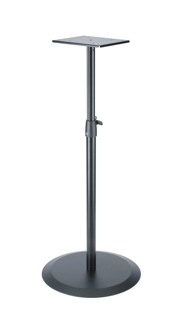K&M 26740-BLACK — Monitor Stand w/Support Plate - H:950-1450mm - 35kg Rated — product view