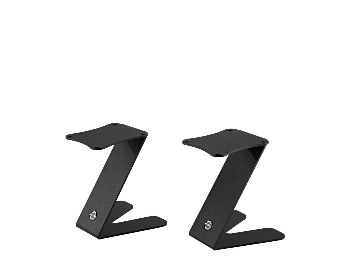 K&M 26773-BLACK — 2 x Z-Stand Table Monitor Stands - H:253mm - 15kg Rated — product view